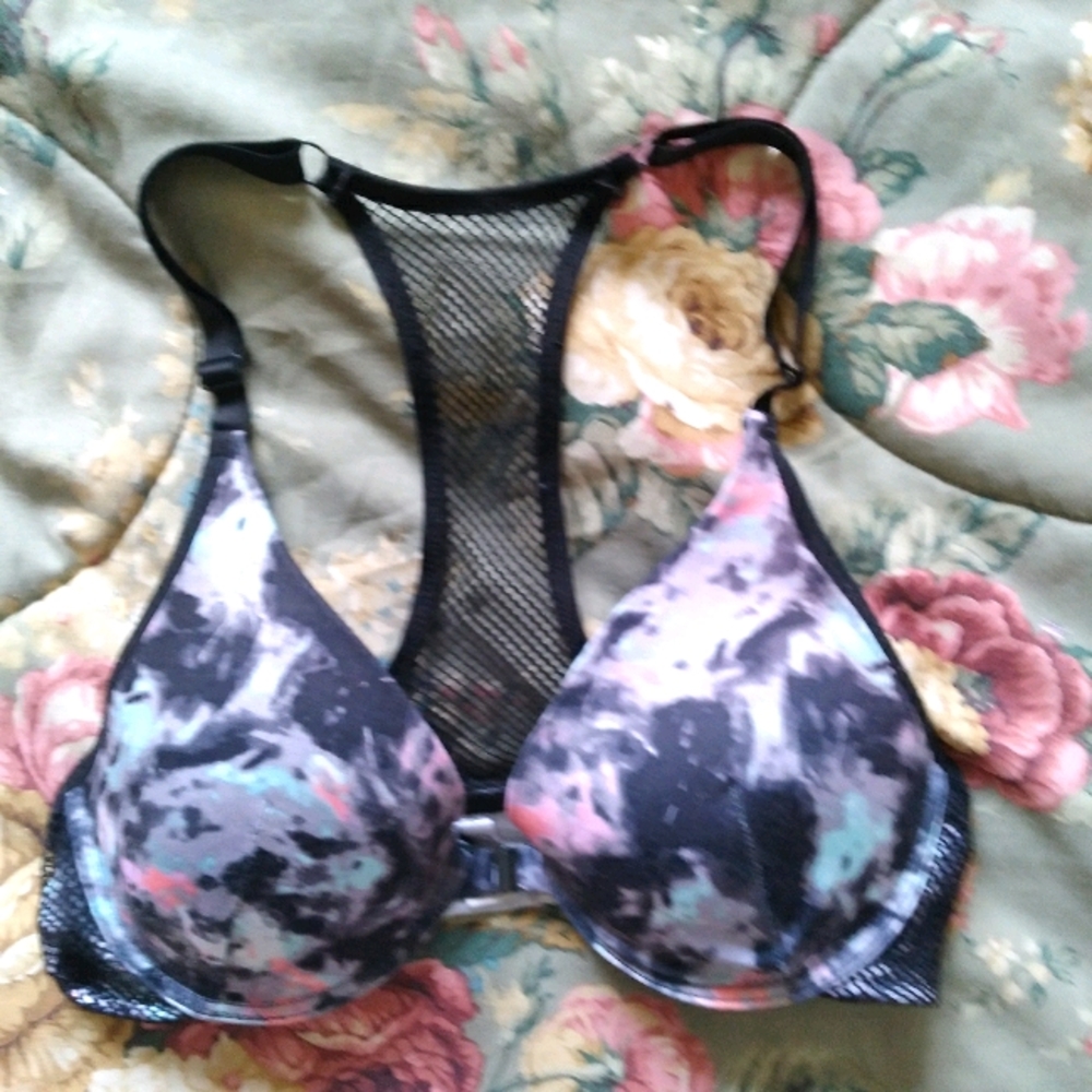 JUST BE Tie-dyed Racerback bra.